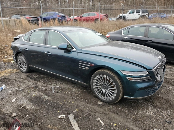 2023 Genesis Electrified G80 with VIN KMTGE4S19PU004677, listed as a Copart auction lot 44518885 with 19,997 mi miles and Non Repairable. Bid and sale history available at carsss.com. Image 4.