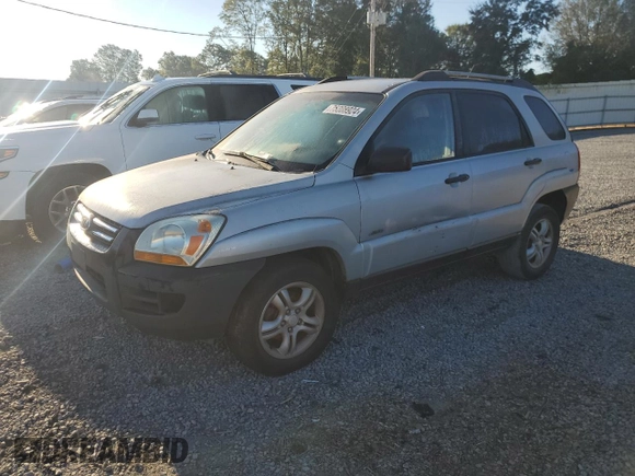 2005 Kia Sportage LX with VIN KNDJE723X57085546, listed as a Copart auction lot 75308924 with 170,752 mi miles and Clean Title. Bid and sale history available at carsss.com. Image 1.