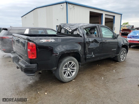 2021 Chevrolet Colorado 4WD Work Truck with VIN 1GCGTBEN0M1102002, listed as a Copart auction lot 49917105 with 57,478 mi miles and Salvage Title. Bid and sale history available at carsss.com. Image 3.