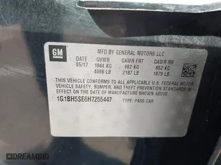 2017 Chevrolet Cruze LT with VIN 1G1BH5SE6H7255447, listed as a IAAI auction lot 41815702 with 131,235 mi miles. Bid and sale history available at carsss.com. Image 9.