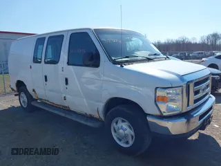 2009 Ford Econoline Cargo with VIN 1FTNE24W99DA34073, listed as a IAAI auction lot 41772896 with 143,376 mi miles and . Bid and sale history available at DreamBid. Image 1.
