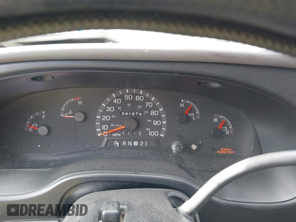 2001 Ford Econoline Cargo Recreational with VIN 1FDPE24L41HA06351, listed as a IAAI auction lot 41726151 with 241,679 mi miles and . Bid and sale history available at DreamBid. Image 7.