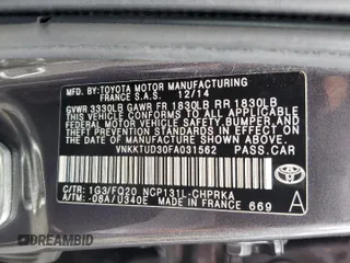 2015 Toyota Yaris L with VIN VNKKTUD30FA031562, listed as a Copart auction lot 48638165 with 84,919 mi miles and Clean Title. Bid and sale history available at DreamBid. Image 12.