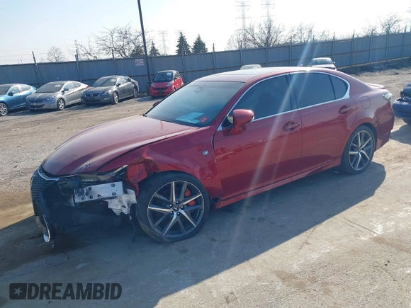2016 Lexus GS 350 with VIN JTHBZ1BLXGA003499, listed as a IAAI auction lot 41576053 with 33,377 mi miles. Bid and sale history available at carsss.com. Image 2.