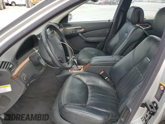 2005 Mercedes-Benz S 55 AMG with VIN WDBNG74J55A454080, listed as a Copart auction lot 50965305 with 139,677 mi miles and Salvage Title. Bid and sale history available at DreamBid. Image 7.