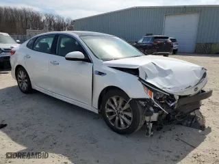 2016 Kia Optima EX with VIN 5XXGU4L38GG080835, listed as a Copart auction lot 47766725 with 136,353 mi miles and Salvage Title. Bid and sale history available at carsss.com. Image 4.