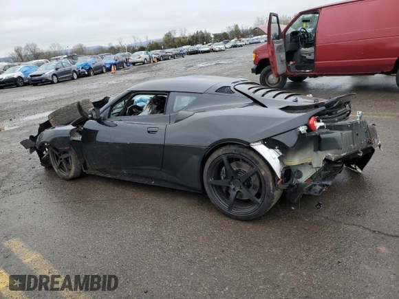 2021 Lotus Evora GT z VIN SCCLMDDN5MHA10403, wystawiony jako Copart lot #52484955 z przebiegiem Nie podano mil oraz Szkoda całkowita • Salvage title. Historia ofert i sprzedaży dostępna na DreamBid. Obrazek 2.