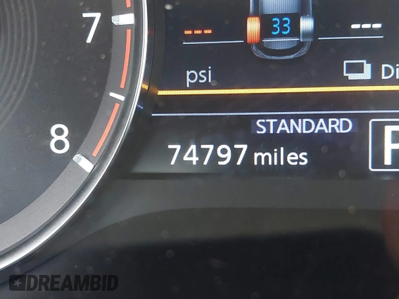 2019 Infiniti QX50 Luxe with VIN 3PCAJ5M33KF119894, listed as a IAAI auction lot 41921395 with 74,797 mi miles and . Bid and sale history available at DreamBid. Image 16.