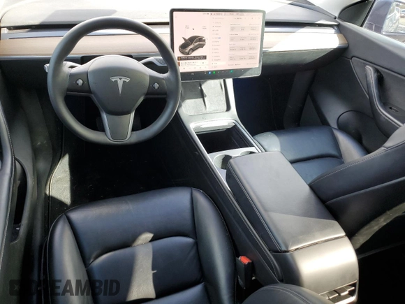 2021 Tesla Model Y Long Range with VIN 5YJYGAEE4MF200914, listed as a Copart auction lot 46946845 with 116,370 mi miles and Salvage Title. Bid and sale history available at DreamBid. Image 8.