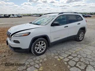 2016 Jeep Cherokee Sport with VIN 1C4PJLABXGW264766, listed as a Copart auction lot 58787575 with 83,525 mi miles and Salvage title. Bid and sale history available at DreamBid. Image 1.