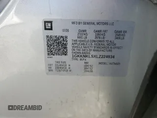 2020 GMC Acadia SLE with VIN 1GKKNKLSXLZ224934, listed as a Copart auction lot 85684934 with 81,072 mi miles and Salvage Title. Bid and sale history available at carsss.com. Image 13.