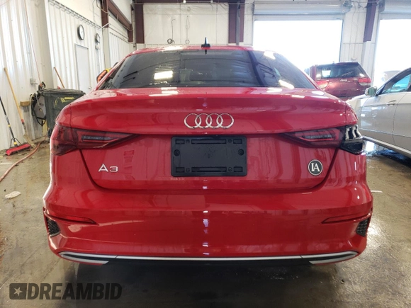 2022 Audi A3 Premium with VIN WAUAUDGY2NA088074, listed as a Copart auction lot 41931514 with 10,113 mi miles. Bid and sale history available at carsss.com. Image 6.