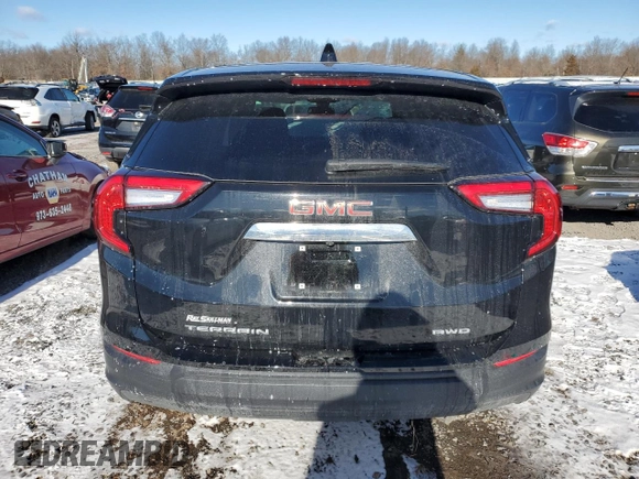 2024 GMC Terrain SLE with VIN 3GKALTEGXRL315038, listed as a Copart auction lot 41626455 with 9,515 mi miles and Salvage Title. Bid and sale history available at DreamBid. Image 6.
