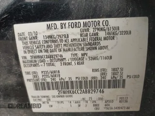 2010 Ford Flex SEL z VIN 2FMHK6CC2ABB29746, wystawiony jako IAAI lot #42365561 z przebiegiem 253 280 mil mil oraz . Historia ofert i sprzedaży dostępna na DreamBid. Obrazek 9.