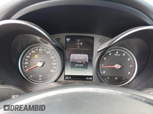 2018 Mercedes-Benz C 300 with VIN WDDWK4KB0JF676429, listed as a Copart auction lot 85419084 with 47,149 mi miles and Salvage title. Bid and sale history available at DreamBid. Image 9.