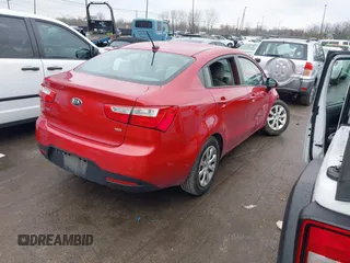 2014 Kia Rio LX with VIN KNADM4A36E6417050, listed as a IAAI auction lot 42005888 with 129,433 mi miles. Bid and sale history available at carsss.com. Image 4.