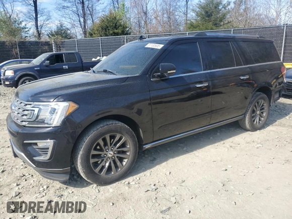 2019 Ford Expedition Max Limited with VIN 1FMJK2AT0KEA28658, listed as a Copart auction lot 51100935 with 105,288 mi miles and Salvage title. Bid and sale history available at DreamBid. Image 1.