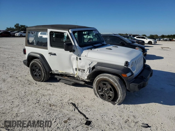 2021 Jeep Wrangler Sport with VIN 1C4GJXAG2MW767559, listed as a Copart auction lot 82108354 with 32,728 mi miles and Salvage Title. Bid and sale history available at DreamBid. Image 4.