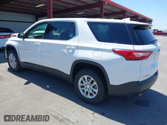 2020 Chevrolet Traverse LS with VIN 1GNERFKW8LJ321354, listed as a IAAI auction lot 42223452 with 52,499 mi miles and . Bid and sale history available at DreamBid. Image 3.
