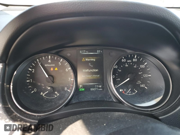 2017 Nissan Rogue SV with VIN JN8AT2MT2HW145890, listed as a Copart auction lot 58528055 with 89,071 mi miles and Salvage title. Bid and sale history available at DreamBid. Image 9.