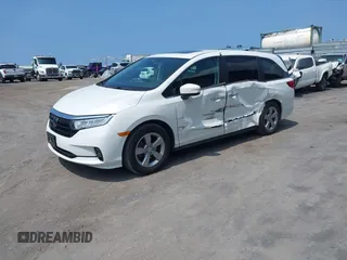 2022 Honda Odyssey EX-L with VIN 5FNRL6H79NB054120, listed as a IAAI auction lot 41694040 with 55,036 mi miles and . Bid and sale history available at DreamBid. Image 17.