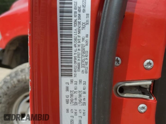 2015 Ram 2500 Tradesman с VIN 3C6TR5CT2FG658727, выставлен на аукционе Copart как лот 53865095 с пробегом 37 686 миль миль и Списание • Salvage title. История ставок и продаж доступна на DreamBid. Изображение 12.