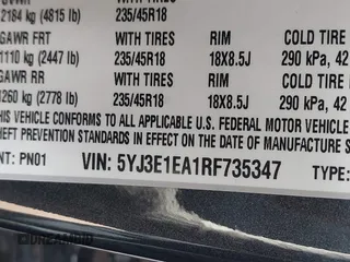 2024 Tesla Model 3 with VIN 5YJ3E1EA1RF735347, listed as a IAAI auction lot 41810655 with 14,901 mi miles. Bid and sale history available at carsss.com. Image 9.