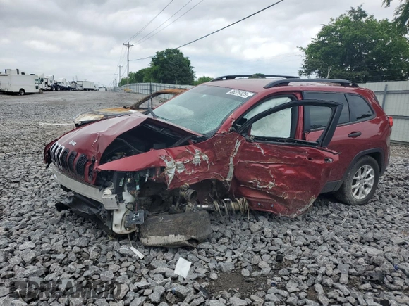 2016 Jeep Cherokee Sport z VIN 1C4PJLAS4GW329806, wystawiony jako Copart lot #56226425 z przebiegiem Nie podano mil oraz Szkoda całkowita • Salvage title. Historia ofert i sprzedaży dostępna na DreamBid. Obrazek 1.