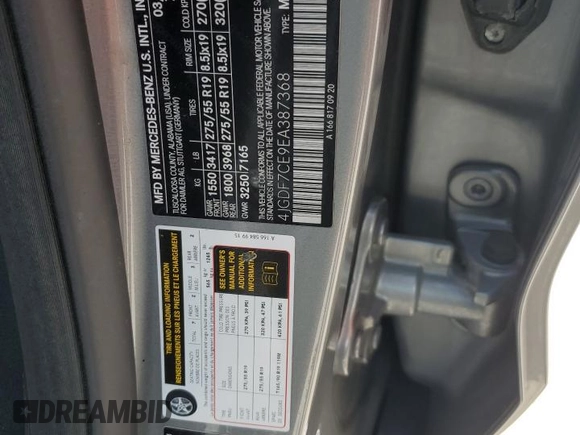 2014 Mercedes-Benz GL 450 with VIN 4JGDF7CE9EA387368, listed as a Copart auction lot 60575045 with 143,803 mi miles and Clean title. Bid and sale history available at DreamBid. Image 13.