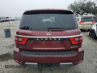 2024 Nissan Armada Platinum with VIN JN8AY2DB4R9851395, listed as a Copart auction lot 43331925 with 7,684 mi miles and Salvage Title. Bid and sale history available at carsss.com. Image 6.