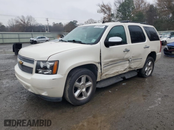 2013 Chevrolet Tahoe LTZ with VIN 1GNSCCE02DR340527, listed as a Copart auction lot 43183805 with 111,696 mi miles and Salvage title. Bid and sale history available at DreamBid. Image 1.