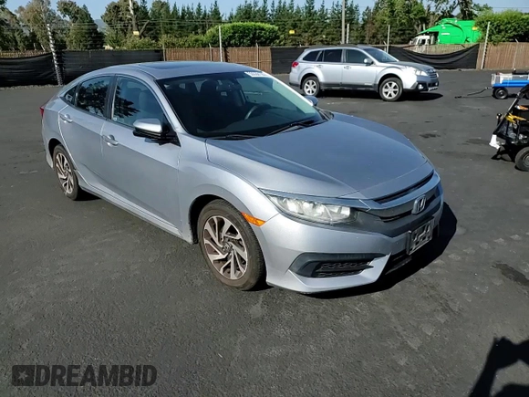 2016 Honda Civic EX with VIN 19XFC2F76GE247963, listed as a Copart auction lot 55530135 with 87,285 mi miles and Salvage Title. Bid and sale history available at DreamBid. Image 13.