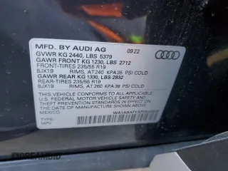 2023 Audi Q5 Premium with VIN WA1ABAFYXP2032836, listed as a Copart auction lot 82863914 with 0 mi miles and Clean Title. Bid and sale history available at carsss.com. Image 13.