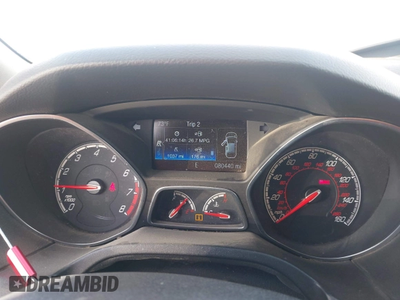 2014 Ford Focus ST with VIN 1FADP3L94EL422471, listed as a IAAI auction lot 41950492 with 80,440 mi miles and . Bid and sale history available at carsss.com. Image 7.