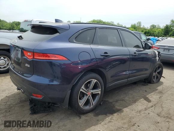2017 Jaguar F-Pace 35t R-Sport with VIN SADCL2BV4HA881756, listed as a Copart auction lot 58237825 with Not provided miles and Salvage title. Bid and sale history available at DreamBid. Image 3.