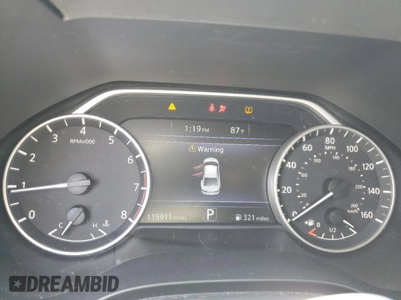 2016 Nissan Maxima S with VIN 1N4AA6APXGC907224, listed as a Copart auction lot 53227235 with 115,911 mi miles and Salvage Title. Bid and sale history available at DreamBid. Image 9.