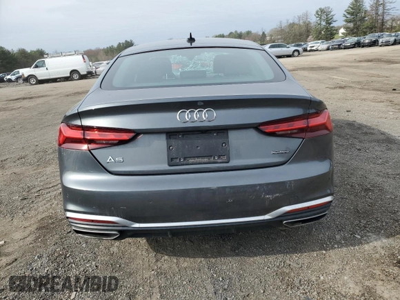 2022 Audi A5 Sportback S line Premium Plus with VIN WAUFACF50NA024891, listed as a Copart auction lot 51643235 with 0 mi miles and Salvage Title. Bid and sale history available at carsss.com. Image 6.