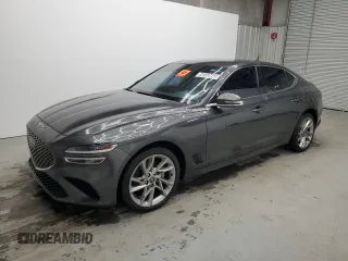 2022 Genesis G70 2.0T с VIN KMTG34TA5NU099594, выставлен на аукционе Copart как лот 66550445 с пробегом 38 505 миль миль и Чистый • Clean title. История ставок и продаж доступна на DreamBid. Изображение 1.