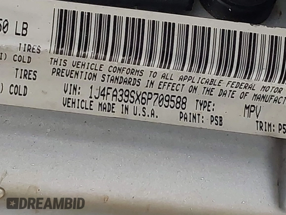 2006 Jeep Wrangler X with VIN 1J4FA39SX6P709588, listed as a IAAI auction lot 41927435 with 227,990 mi miles. Bid and sale history available at carsss.com. Image 9.
