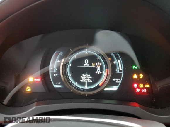2020 Lexus IS 300 F Sport with VIN JTHGA1D21L5101194, listed as a Copart auction lot 42705555 with 68,989 mi miles and Salvage title. Bid and sale history available at DreamBid. Image 9.