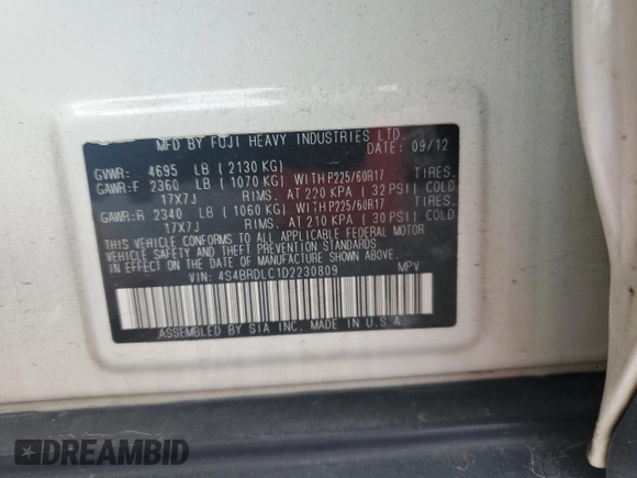 2013 Subaru Outback Limited с VIN 4S4BRDLC1D2230809, выставлен на аукционе Copart как лот 65130555 с пробегом 179 014 миль миль и Списание • Salvage title. История ставок и продаж доступна на DreamBid. Изображение 14.