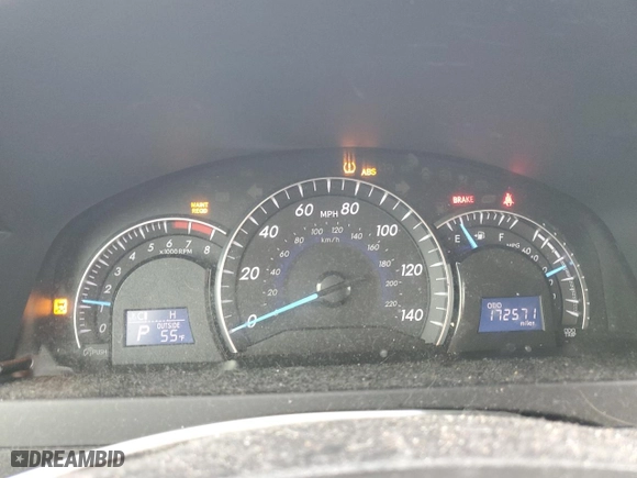 2012 Toyota Camry L with VIN 4T1BF1FK8CU553705, listed as a Copart auction lot 43623895 with 172,571 mi miles and Salvage Title. Bid and sale history available at carsss.com. Image 9.