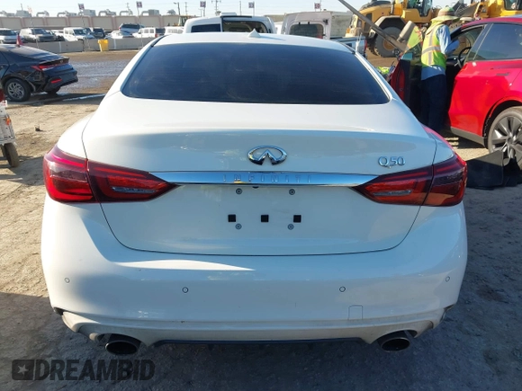 2021 Infiniti Q50 3.0t LUXE with VIN JN1EV7BP1MM706731, listed as a IAAI auction lot 41759557 with 30,907 mi miles. Bid and sale history available at carsss.com. Image 16.