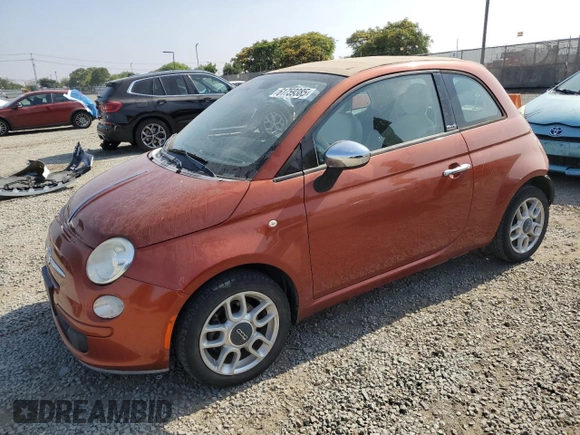 2012 FIAT 500 Pop with VIN 3C3CFFDR1CT347856, listed as a Copart auction lot 61759385 with 126,388 mi miles and Salvage title. Bid and sale history available at DreamBid. Image 1.