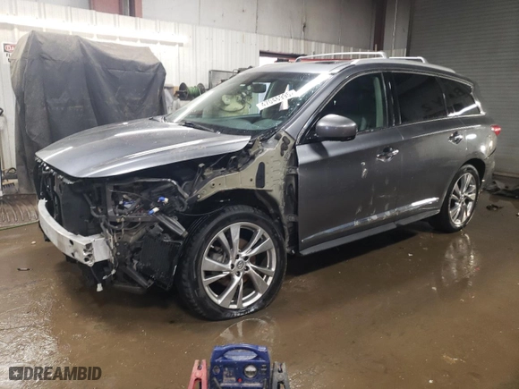2015 Infiniti QX60 with VIN 5N1AL0MM0FC521523, listed as a Copart auction lot 47046995 with 174,415 mi miles and Salvage Title. Bid and sale history available at carsss.com. Image 1.