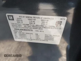 2014 Chevrolet Equinox LS with VIN 2GNALAEK9E6370770, listed as a IAAI auction lot 41763925 with 111,240 mi miles and . Bid and sale history available at carsss.com. Image 9.