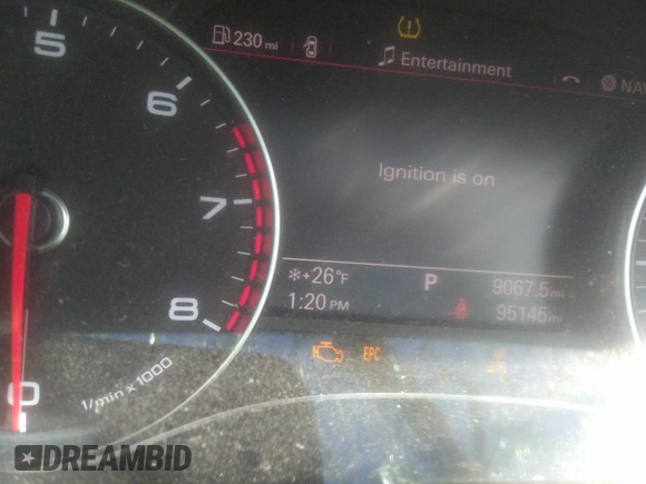2012 Audi A7 Premium Plus with VIN WAUYGAFC1CN076403, listed as a IAAI auction lot 40976546 with 95,145 mi miles and . Bid and sale history available at DreamBid. Image 16.