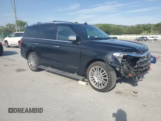 2022 Ford Expedition Platinum with VIN 1FMJU1MT4NEA39649, listed as a Copart auction lot 52614555 with 44,544 mi miles and Salvage title. Bid and sale history available at DreamBid. Image 4.