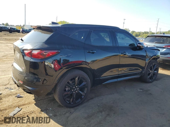 2022 Chevrolet Blazer RS with VIN 3GNKBKRS0NS219177, listed as a Copart auction lot 71610744 with 23,116 mi miles and Salvage title. Bid and sale history available at DreamBid. Image 3.