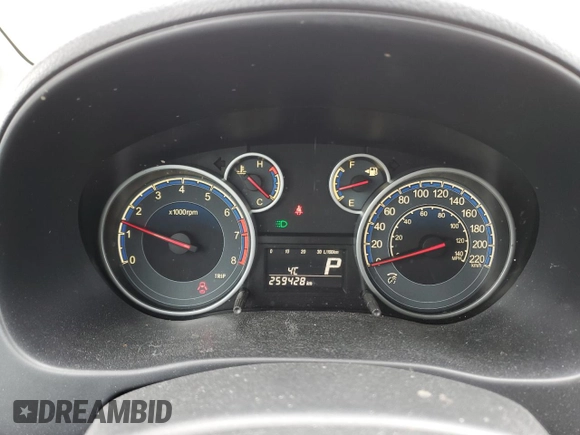 2010 Suzuki SX4 with VIN JS2YA5A13A6300320, listed as a Copart auction lot 53058375 with 259,428 mi miles and Salvage Title. Bid and sale history available at DreamBid. Image 9.